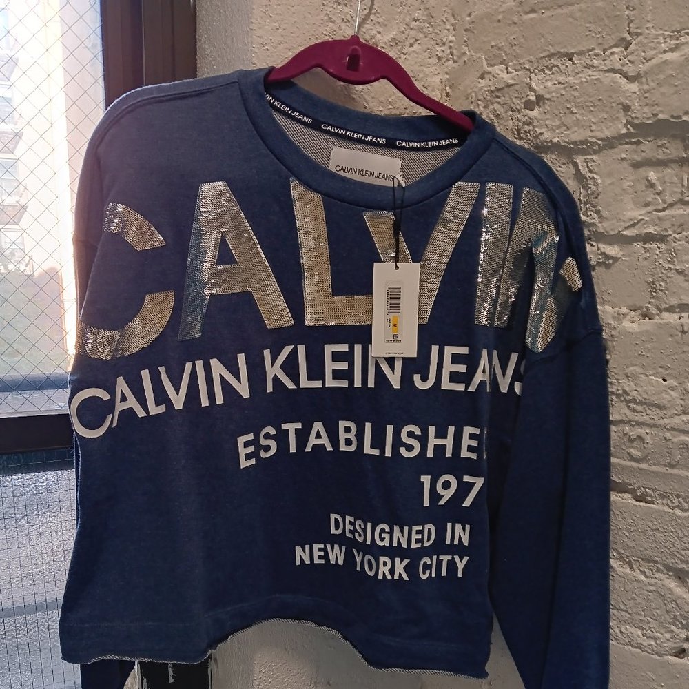 Calvin Klein sequin sweat shirt